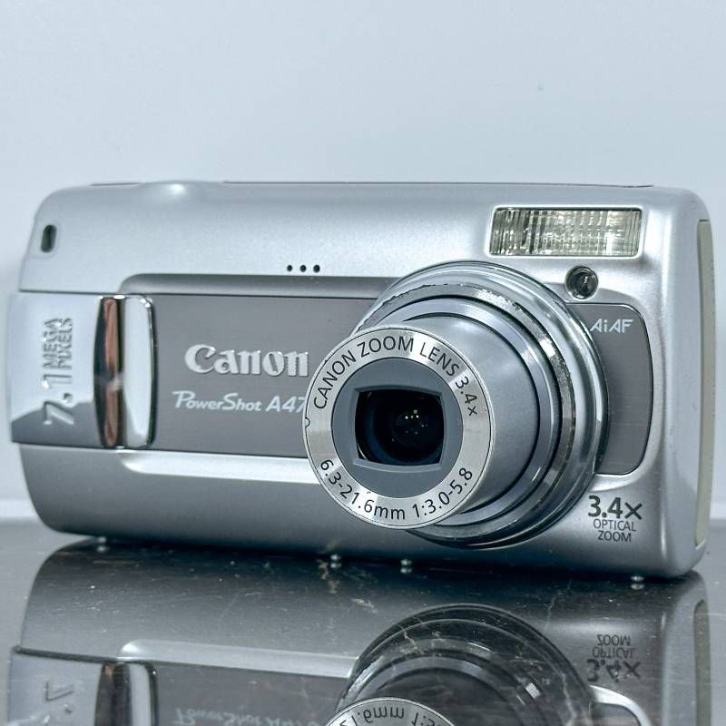 Canon PowerShot A470 購入 シルバー コンデジ デジカメ 710万画素 単3