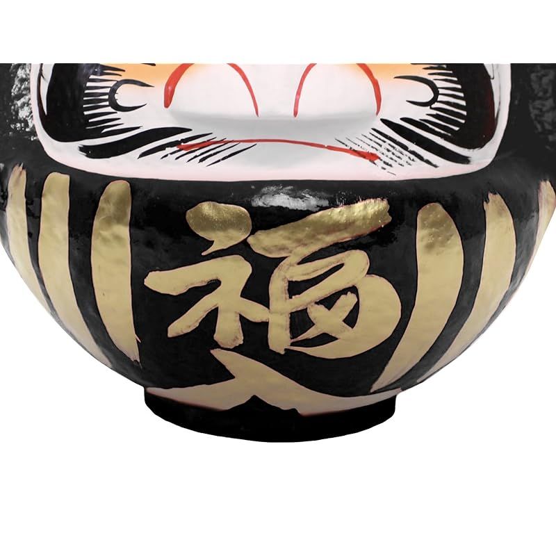 高崎だるま 黒 14号 40x37x43cm 家内安全 家運隆盛 HKDM-14-BK-3