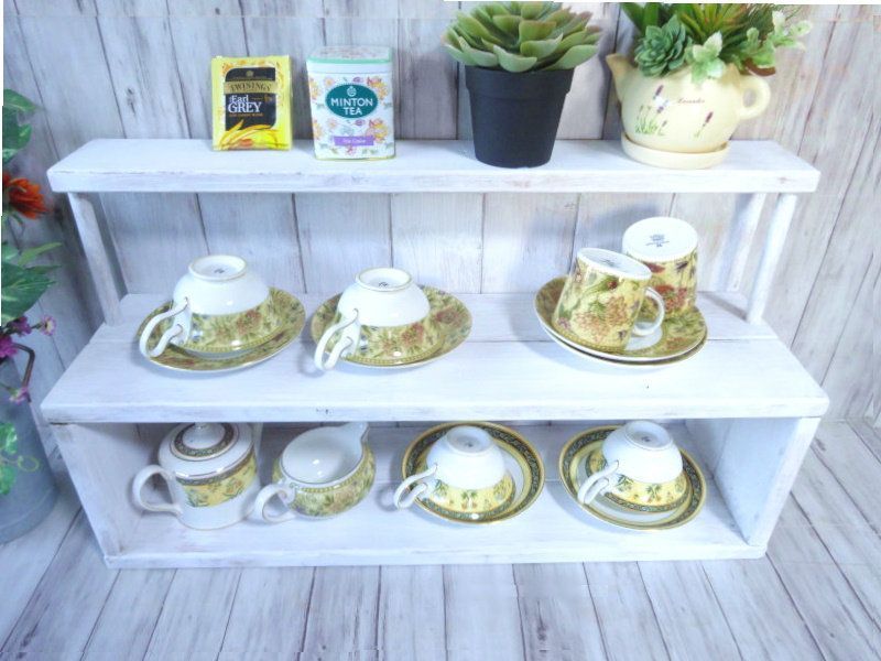 ハンドメイド ミニコーヒーボード ロングサイズ シャビーホワイト