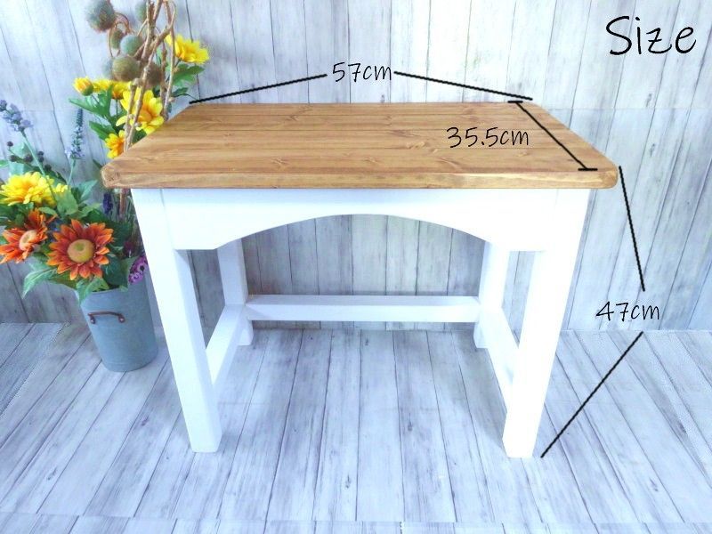  ハンドメイド キッズチェア-キッズデスク チーク色×ホワイト テーブル 机 家具