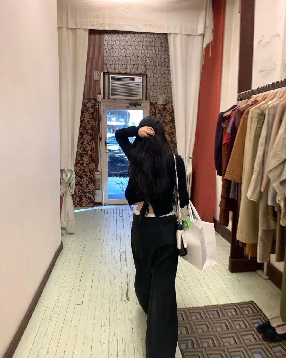  ルプレイン ブラックリボンニット レース ロング パンツ long s 長袖 ニット セーター