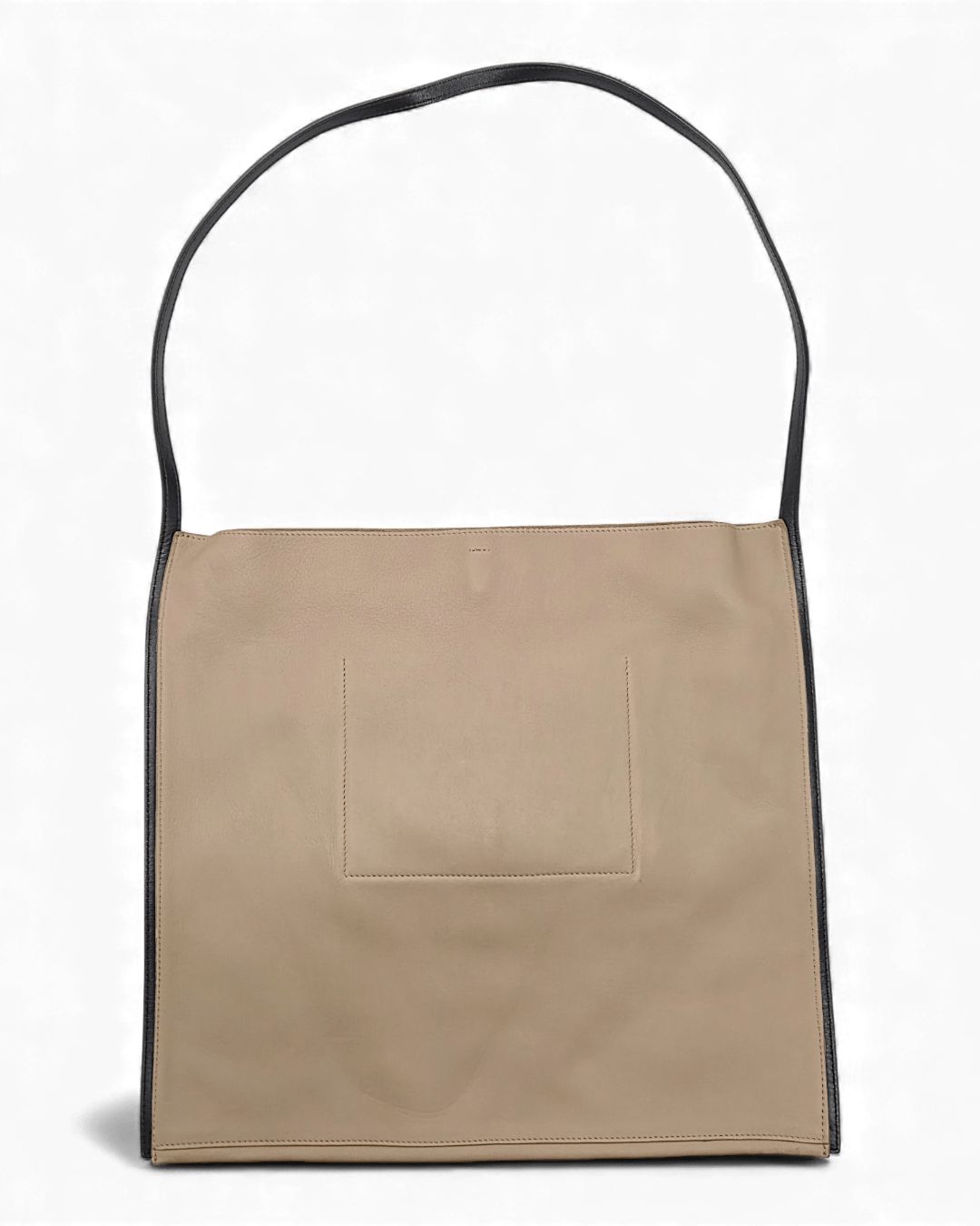 JIL SANDER ジルサンダー Border Leather Tote Bag レザー トート バッグ ベージュ系 かばん