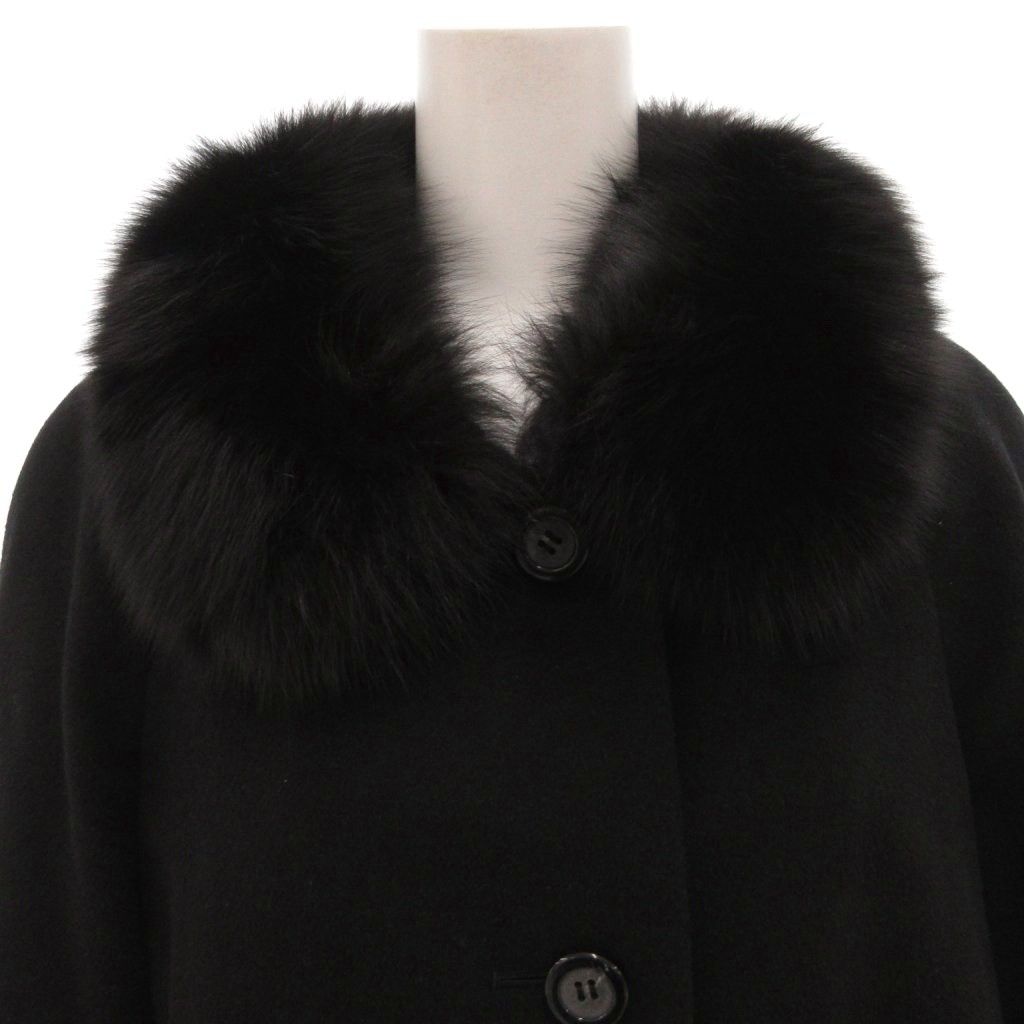 MISS ONWARD ミスオンワード ロングコート フォックスファー カシミヤ