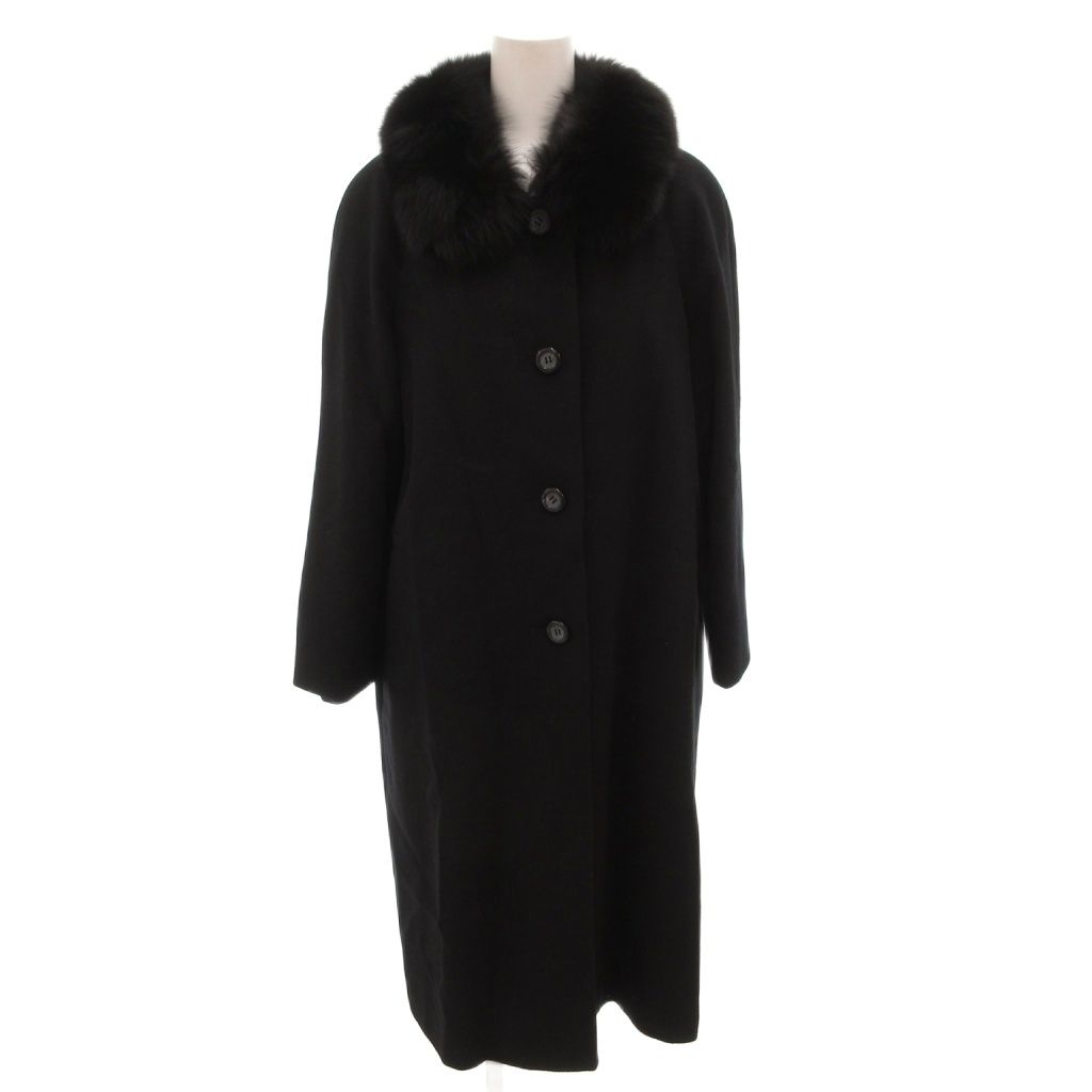MISS ONWARD ミスオンワード ロングコート フォックスファー カシミヤ