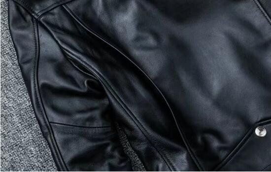 動的な 新入荷◆シンプルな大人の 立ち襟◆上質な羊革 本革 レザー ジャケット ライダース 革ジャン カジュアル