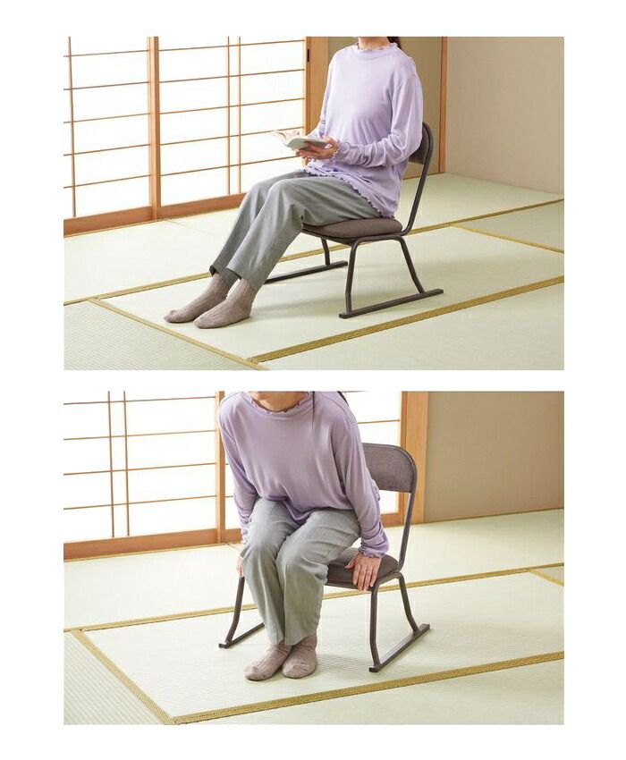 座椅子 スタッキングチェア 座敷椅子 イス 幅53 ハイバック 腰掛け 積み重ね スチール脚 シンプル 完成品 リビング MARWIL-DEMENAGEMENTS_CH