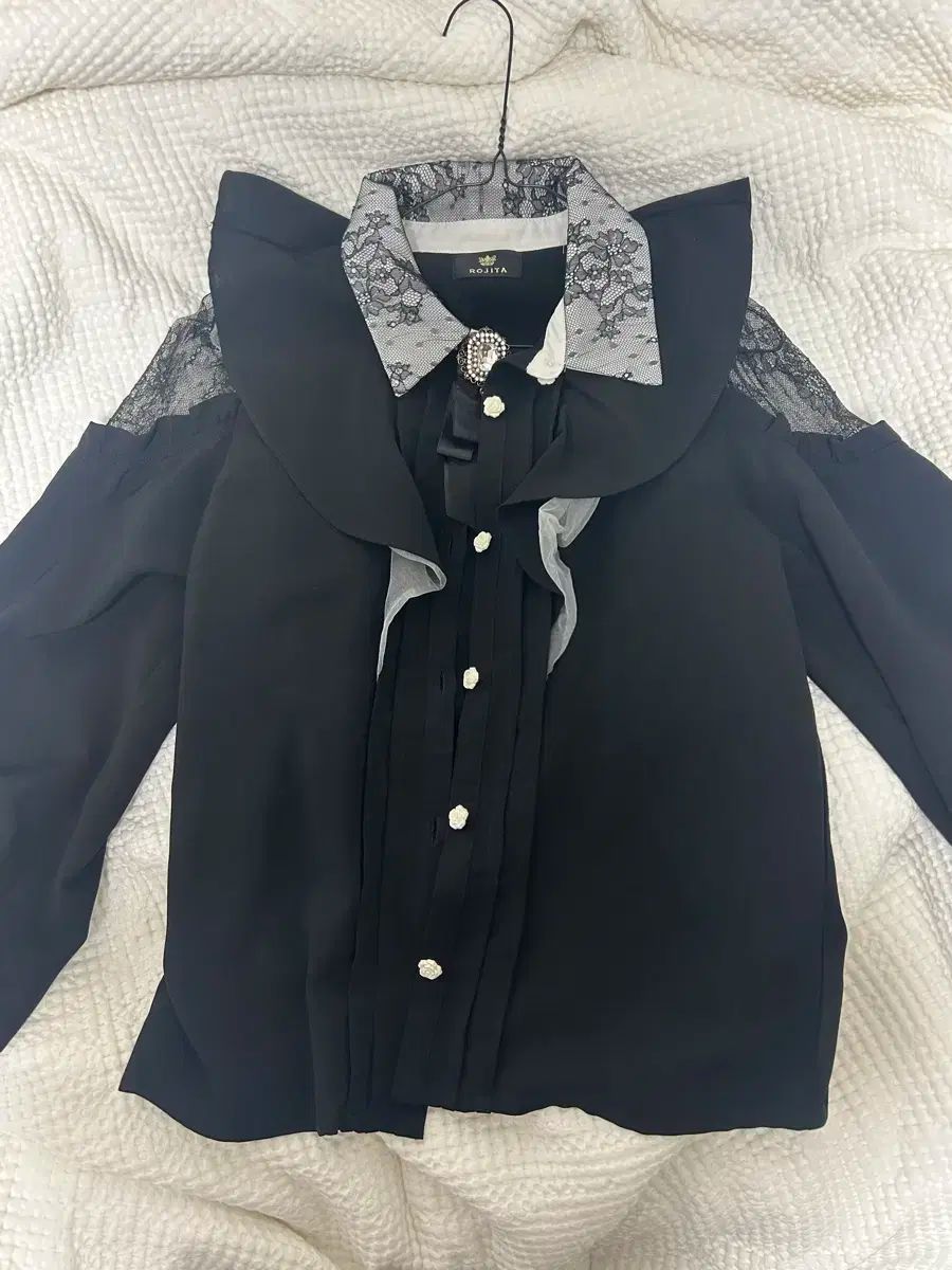ROJITA オープンショルダー ブラウス 長袖 ブラック 地雷系 量産型 地雷系