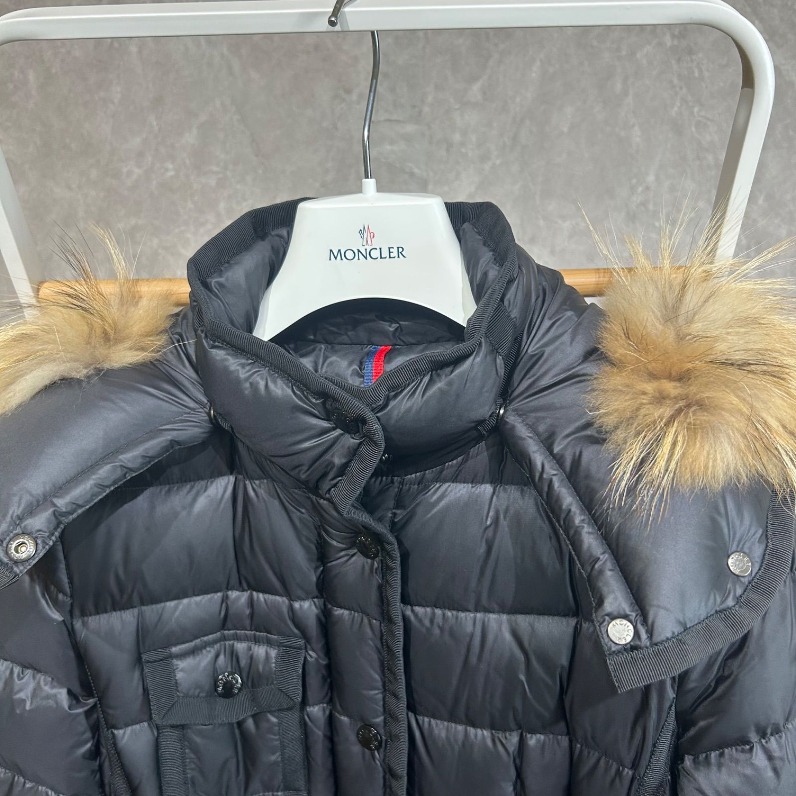 MONCLER モンクレール ロングダウンジャケットコート エルミファー エルミンヌ黒0