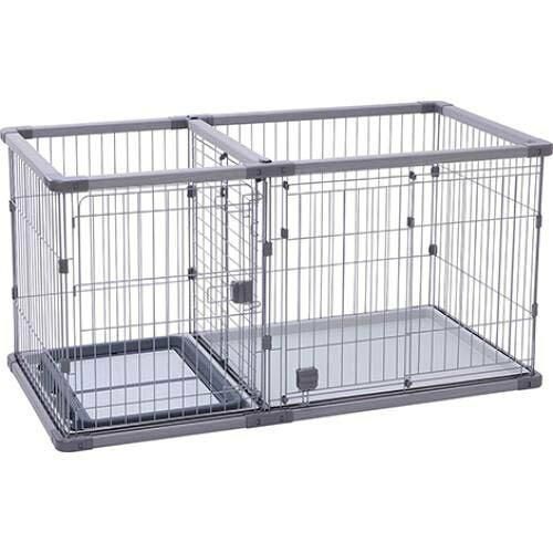 4営業日で発送 ペティオ ドッグルームサークルPlusグレーワイド