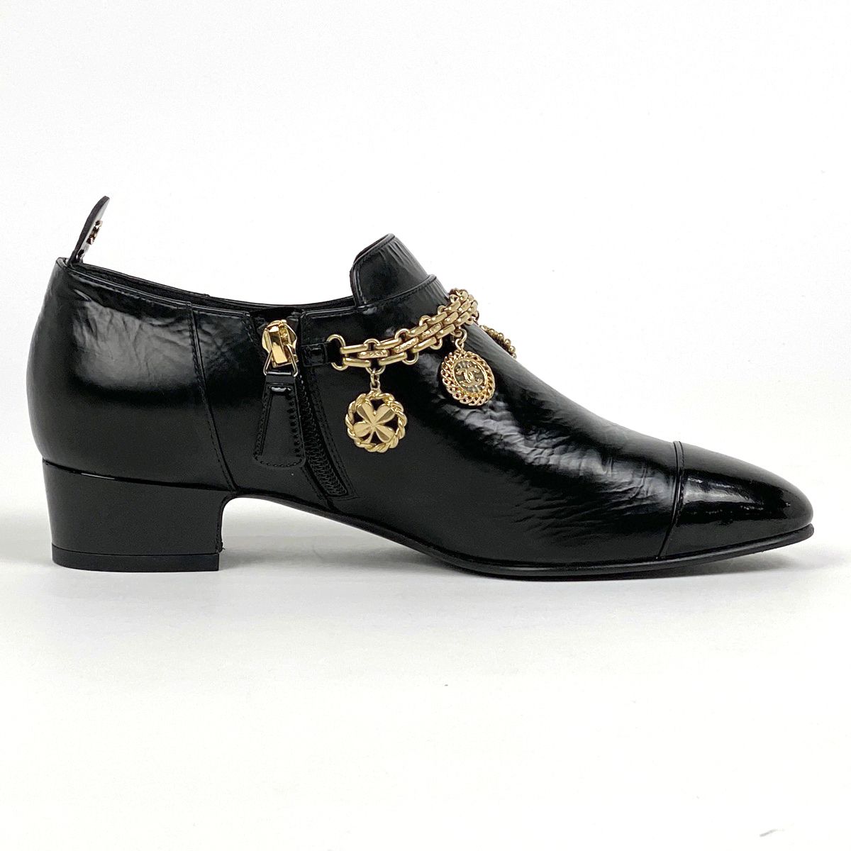 シャネル CHANEL ココマーク パンプス ライオン チャーム 靴 パンプス レザー ブラック レディース