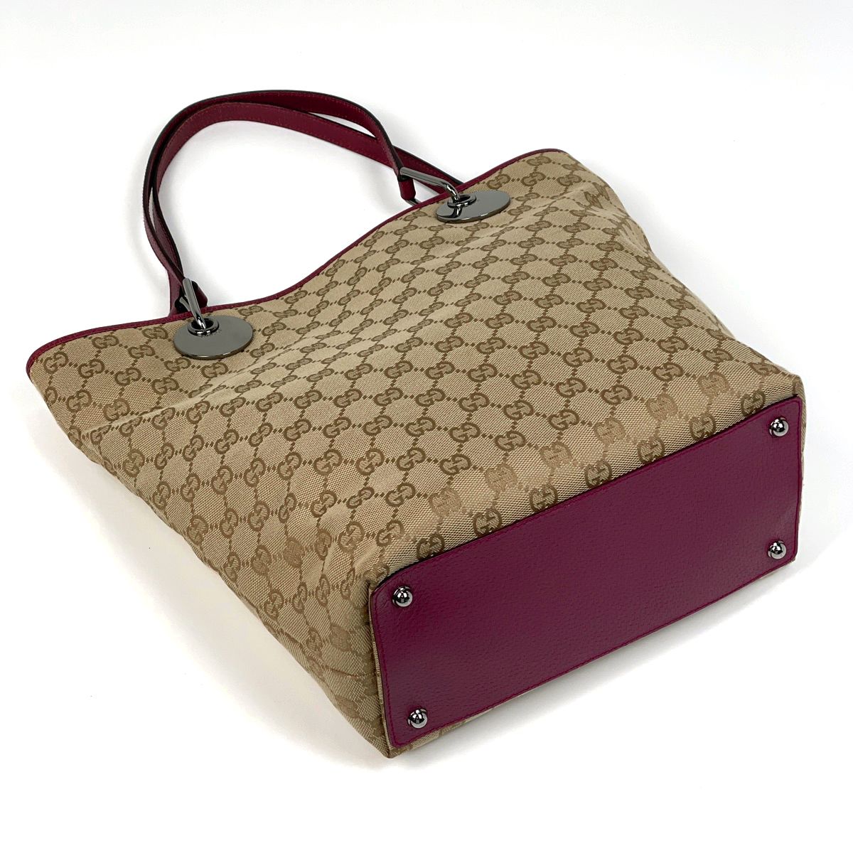 グッチ GUCCI GG柄 トートバッグ ショルダーバッグ トートバッグ GGキャンバス ベージュ レッド 120836 レディース