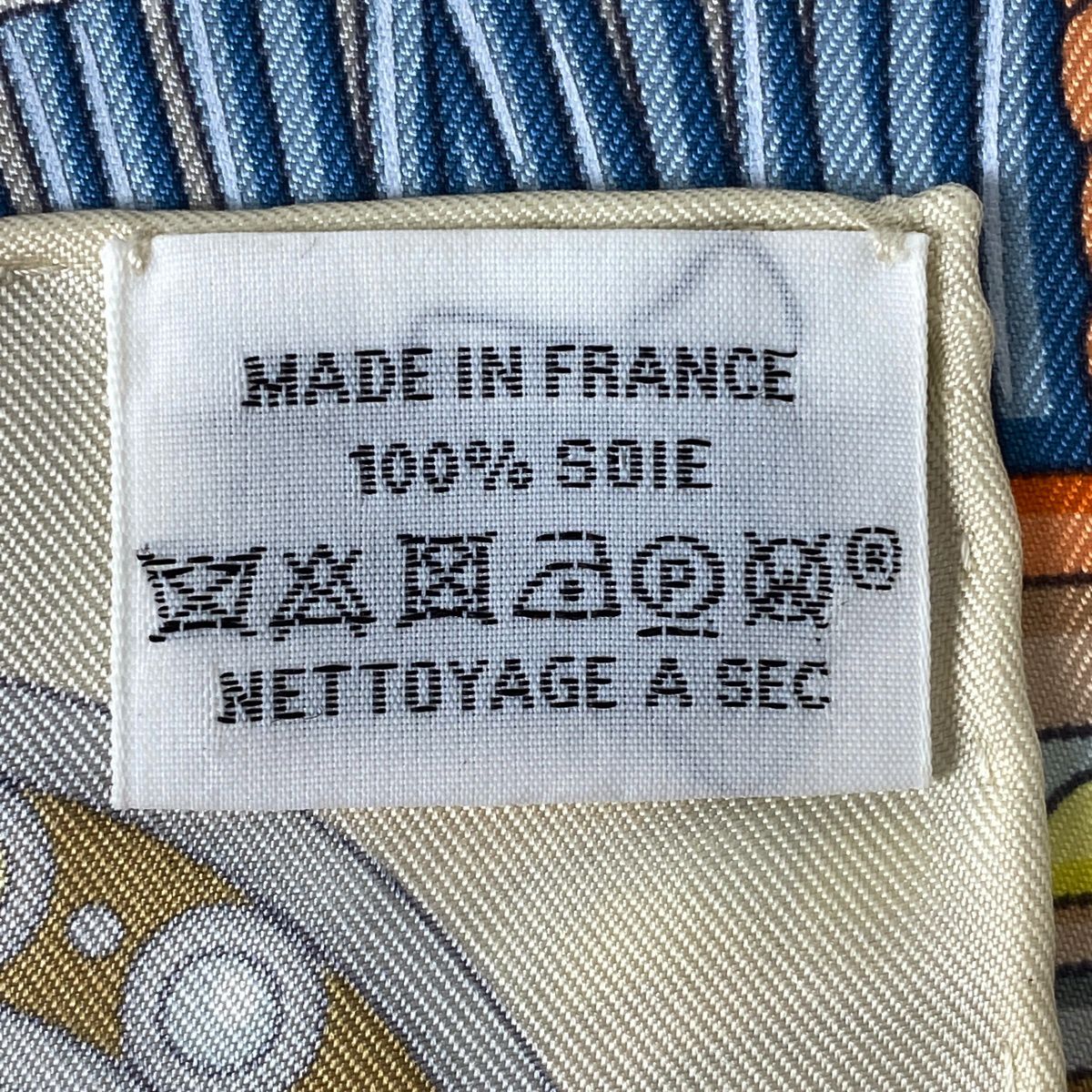 エルメス HERMES カレ 90 HARNAIS DE COEUR アルネ ドゥ クール スカーフ シルク クリーム マルチカラー レディース
