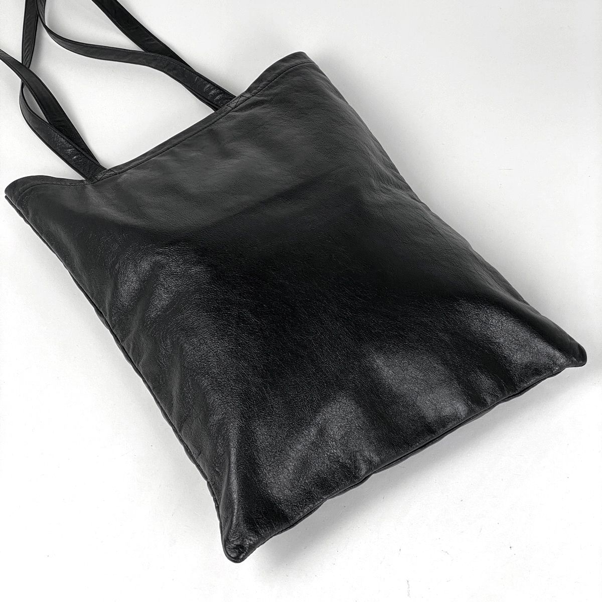 サンローラン SAINT LAURENT ロゴ トートバッグ ハンドバッグ トートバッグ レザー ブラック レディース