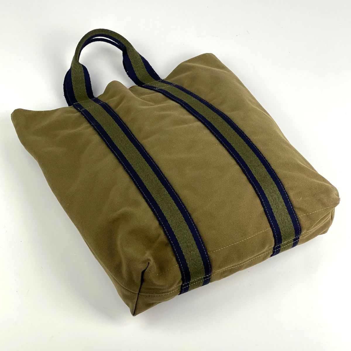 エルメス HERMES フールトゥ カバス ハンドバッグ トートバッグ キャンバス カーキ レディース