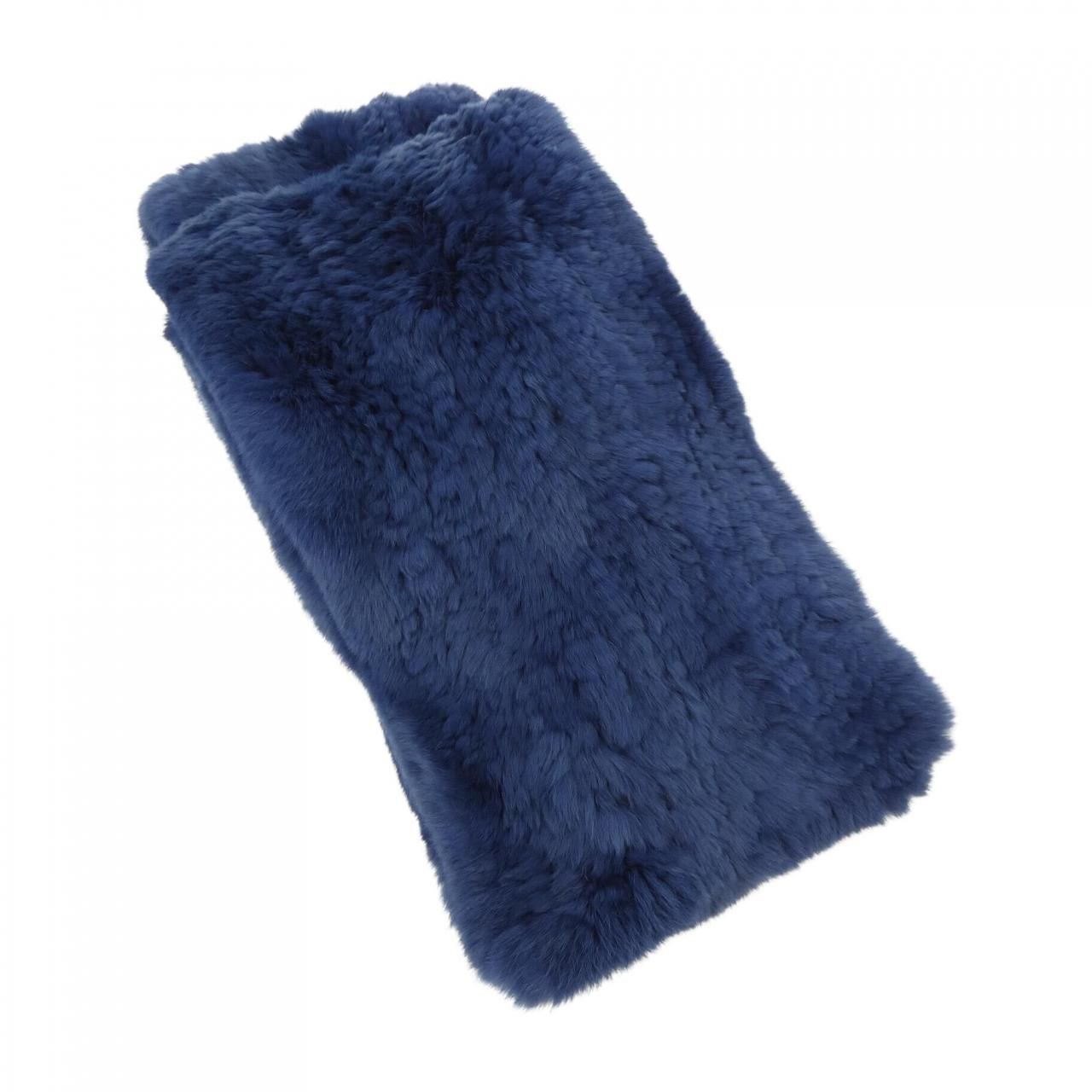 フランス製 YVES SALOMON イヴサロモン マフラー - 茶系 FOXファー