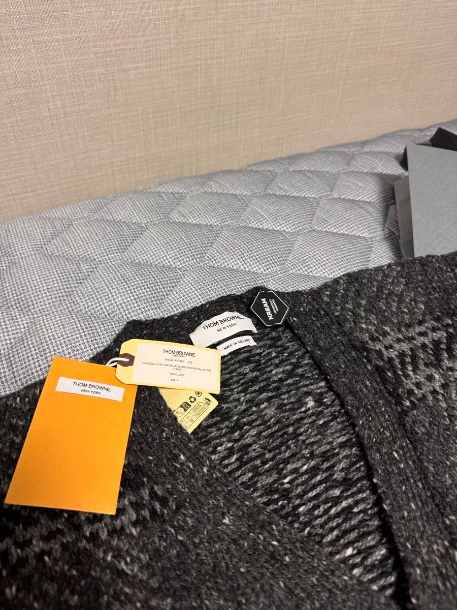 |4 トム ブラウン ジャカード モヘア ストライプ カーディガン