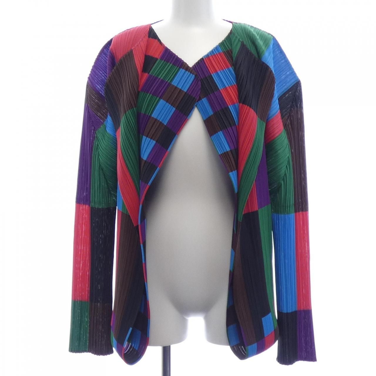 ヴィンテージ プリーツプリーズ PLEATS PLEASE 2001 マルチカラー PP14-JD344 カーディガン