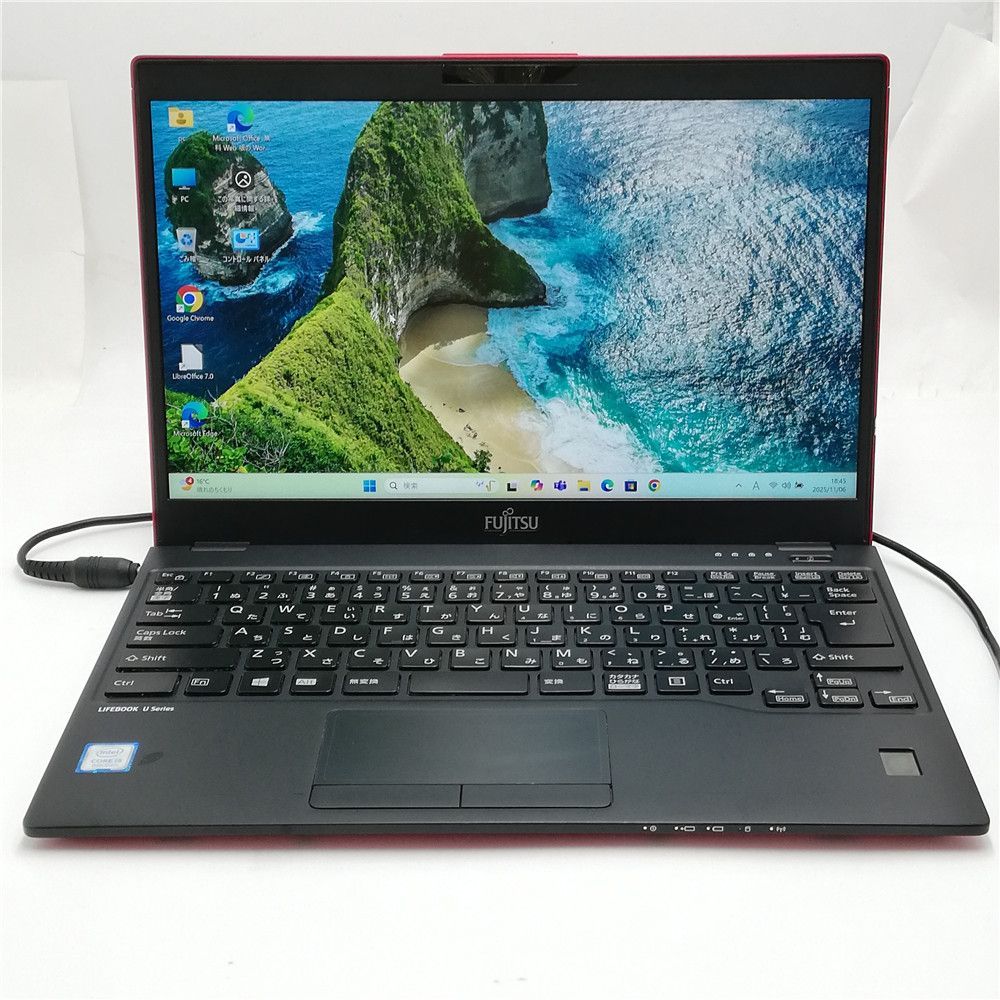 高性能 Wi-Fi有 富士通 ノートパソコン U939|B レッド 第8世代 Core i5 8365U 8GB 無線LAN Bluetooth Windows11 Office 即使用可
