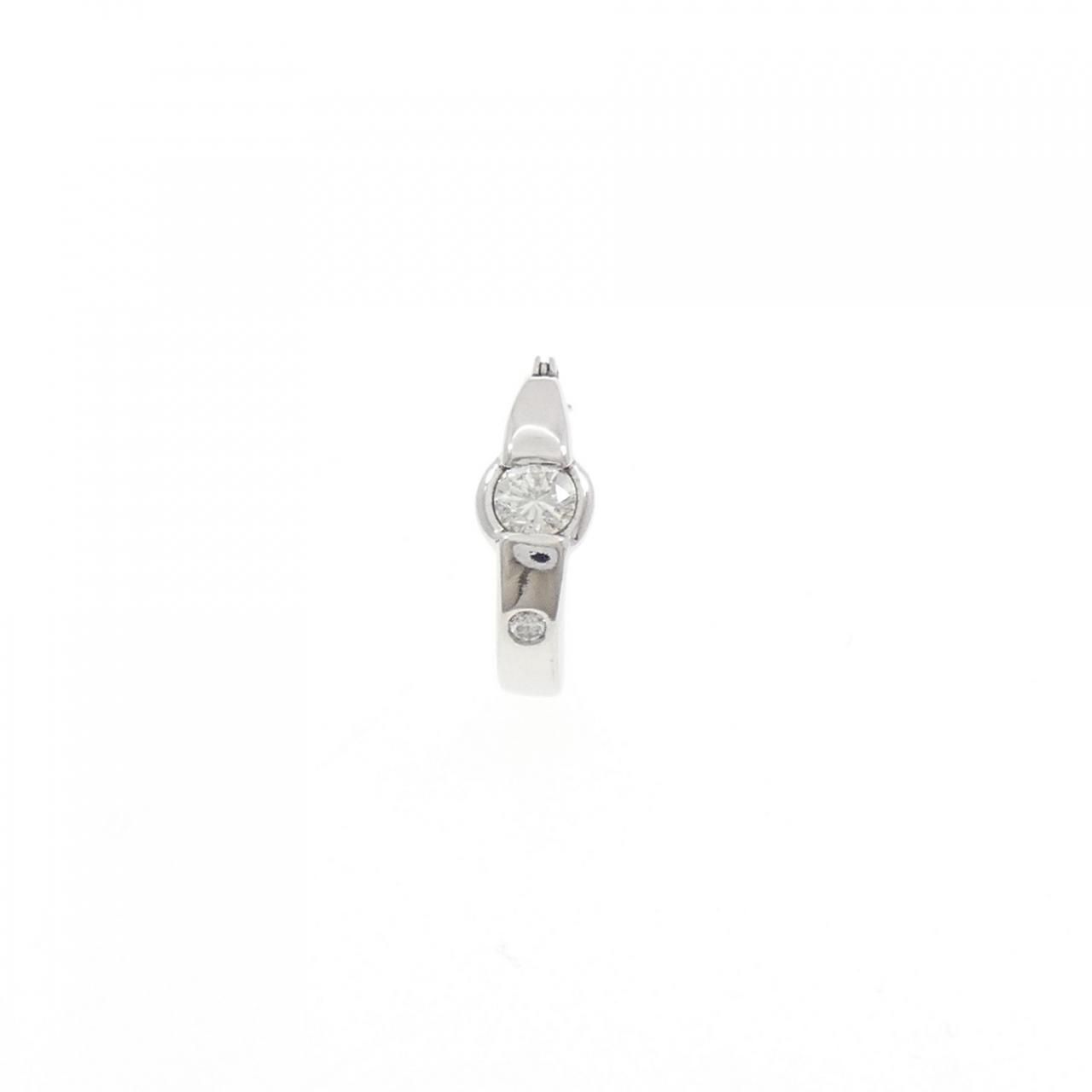 K18WG|K14WG ダイヤモンド ピアス 0.25CT 片耳