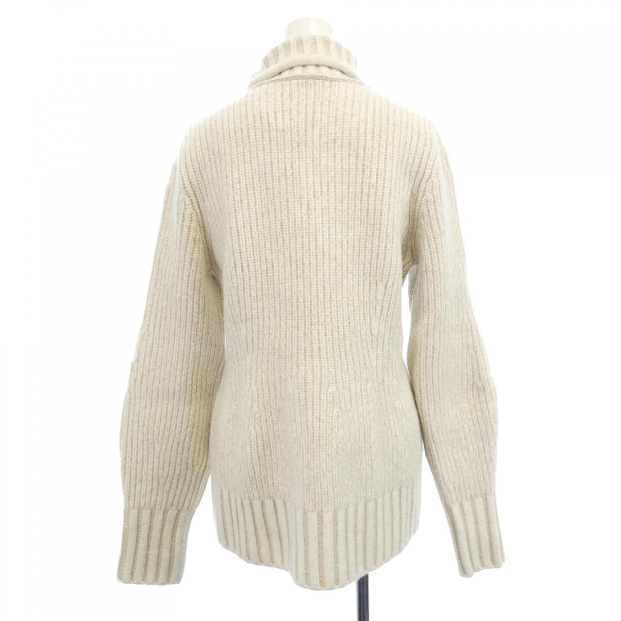 ルイヴィトン LOUIS VUITTON プリーツウエストタートルネックプルオーバー ニット