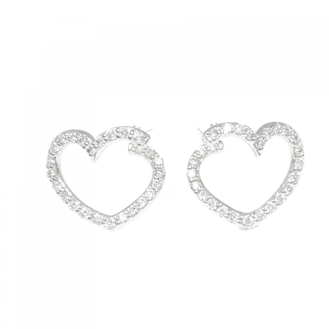 ポンテヴェキオ ハート ダイヤモンド ピアス 0.48CT