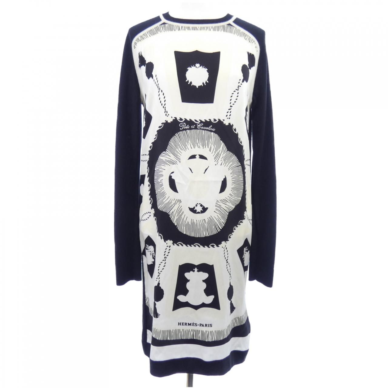 エルメス HERMES POSTE ET CAVALEIE *16-7760 ツイルレーヌ ワンピース