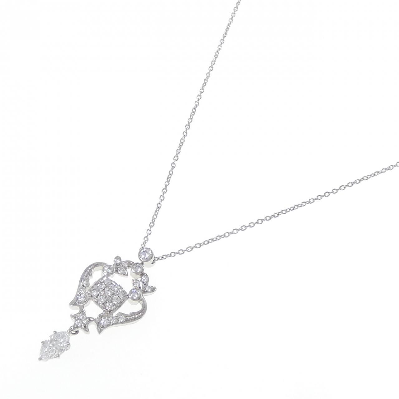 ロイヤル アッシャー ダイヤモンド ネックレス 0.43CT