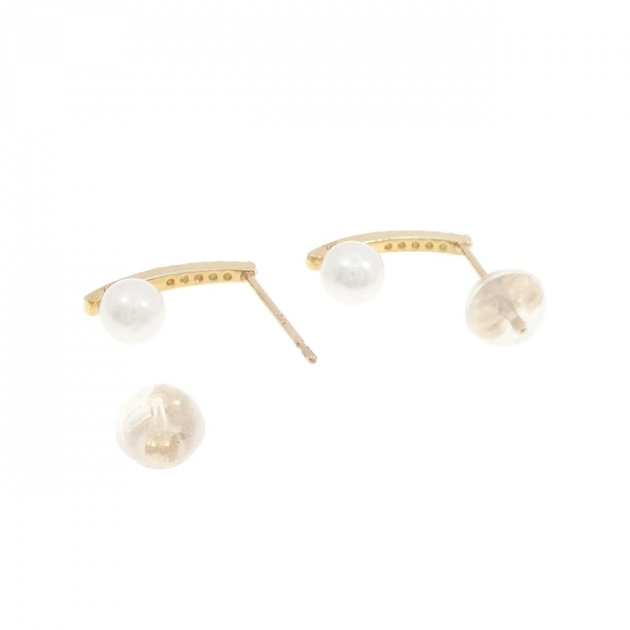 「年末セール」K18 天然淡水パール 揺れる イヤリング 上品 ギフト 新品 K18 淡水真珠 たくさんの珠が揺れるデザイン K18 天然淡水パール