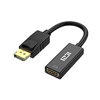 ICZI DisplayPort → HDMI 変換アダプタ最大解像度 サポート 金メッキコネクター搭載 変換ケーブル HP Dell Lenovoなど対応 ブ