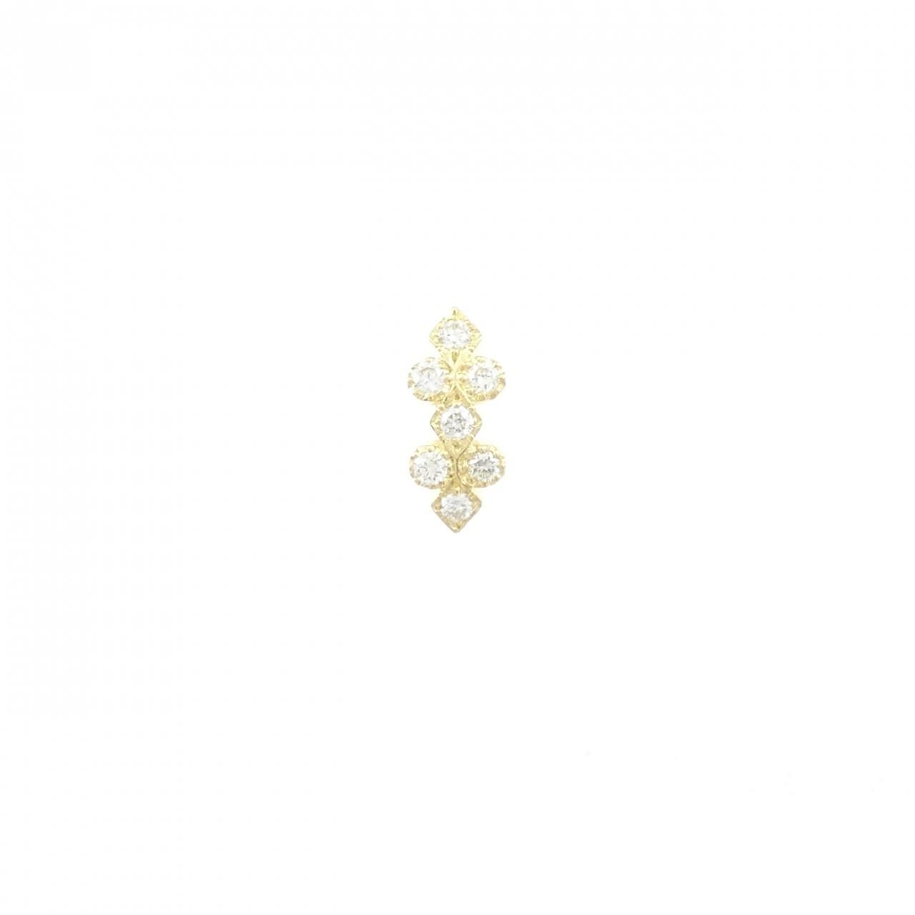 K18YG ダイヤモンド ピアス 片耳