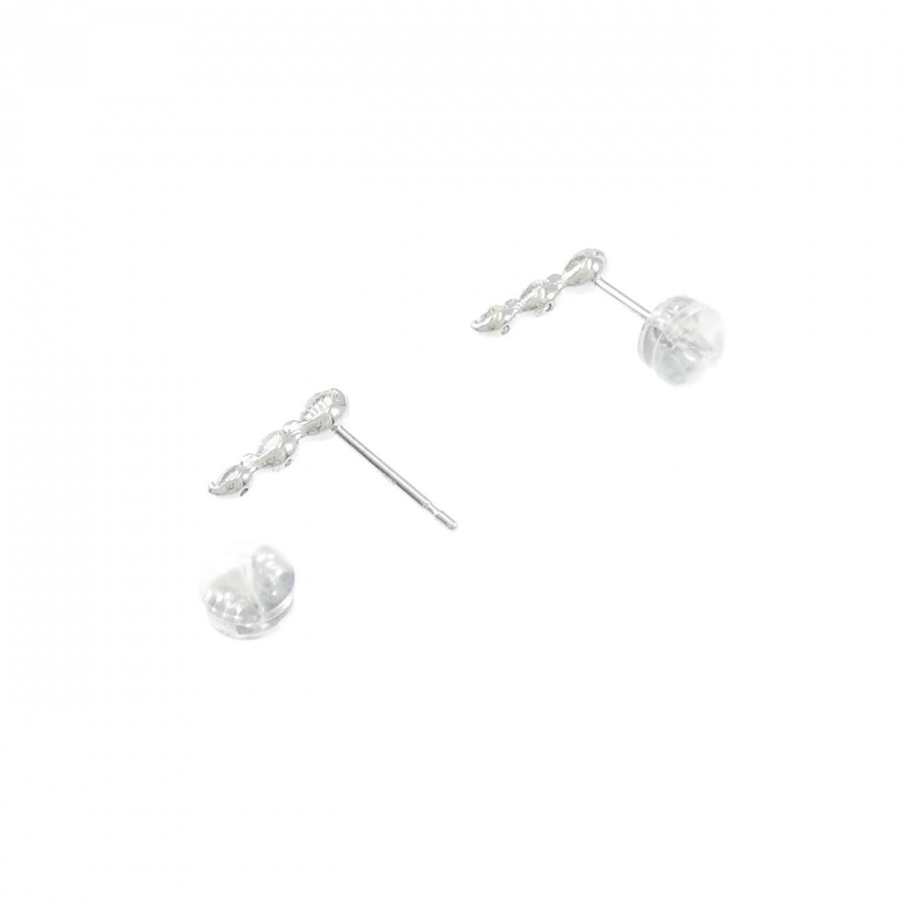 K18WG スリーストーン ダイヤモンド ピアス 0.50CT FORTGASGNV_COM_BR