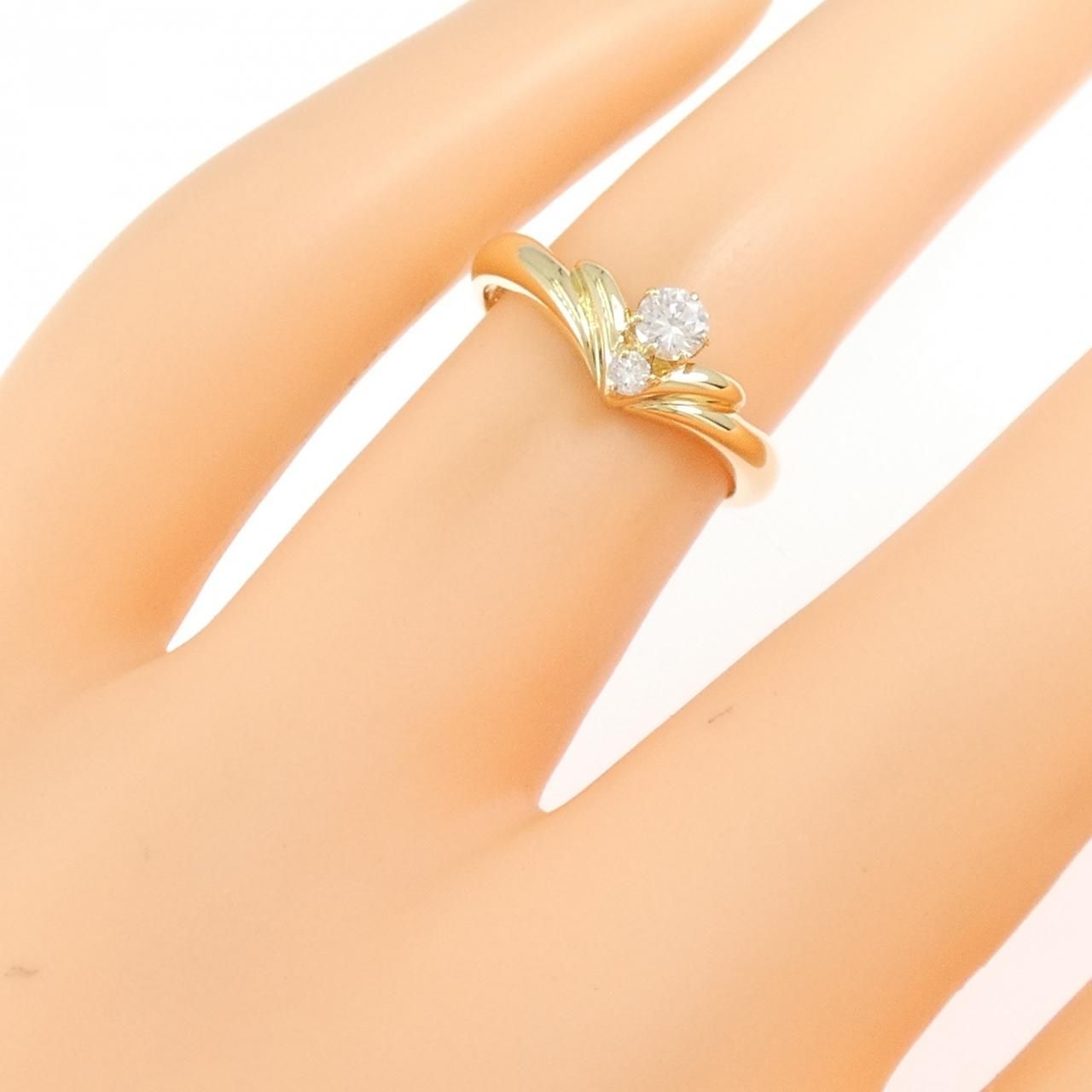 K18YG ダイヤモンド リング 0.14CT K18YG ダイヤモンド リング