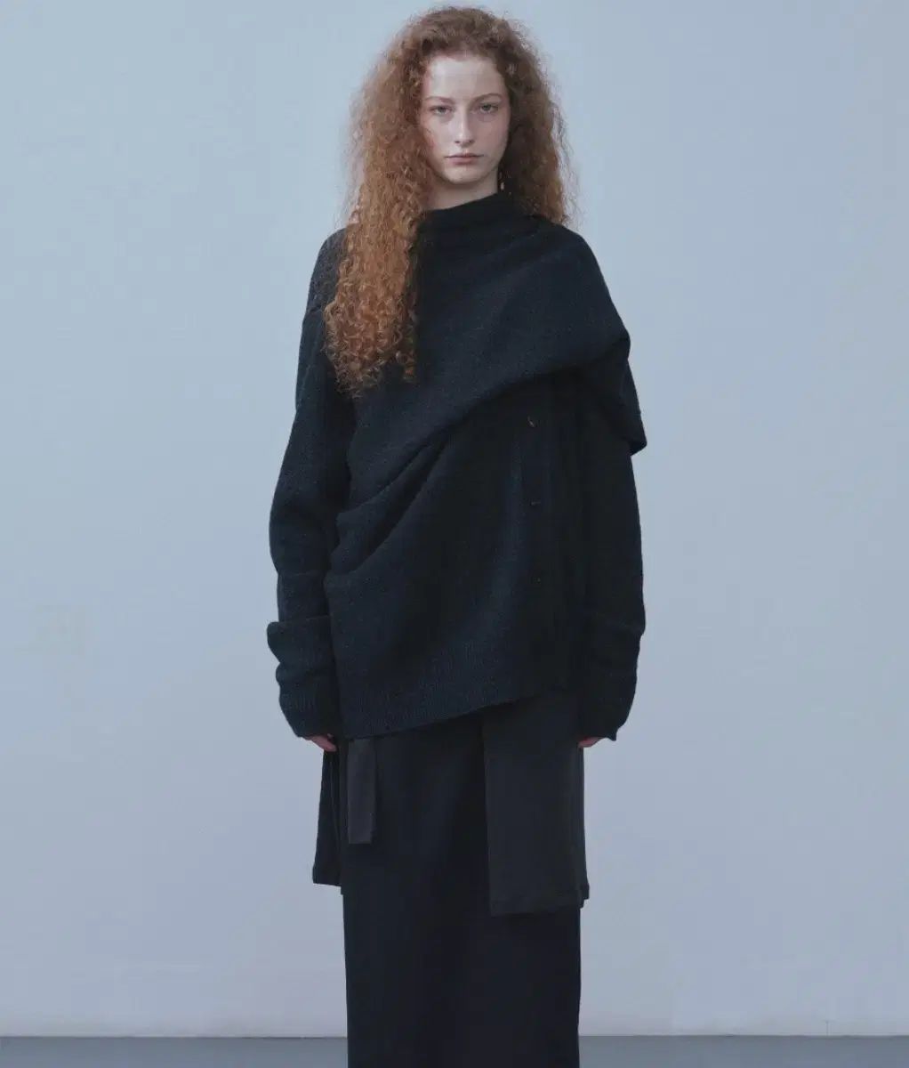 リーフォース ボールド ショール カーディガン ネイビー