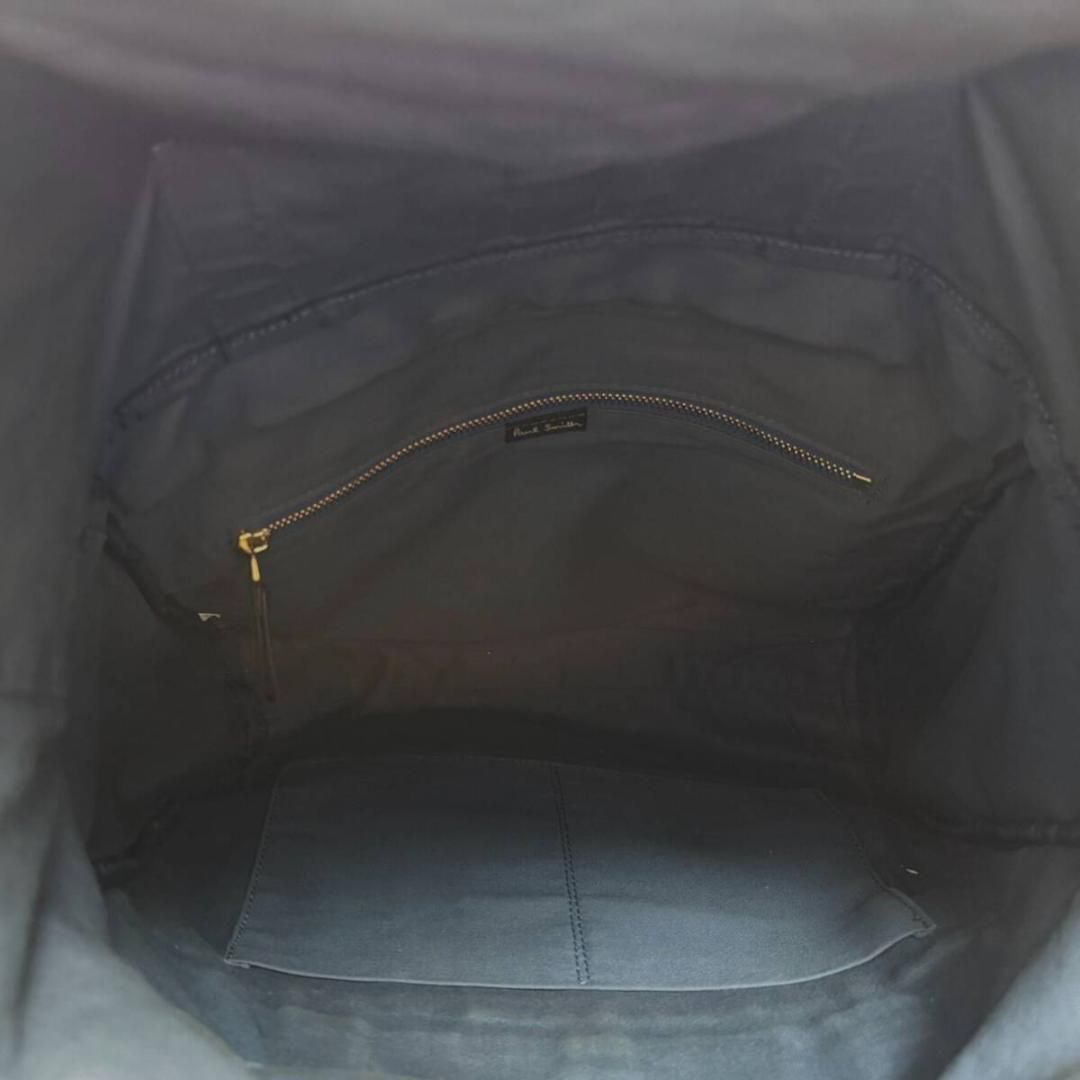 ポールスミス トートバッグ ビジネスバッグ 肩掛け キャンバス レザー 黒