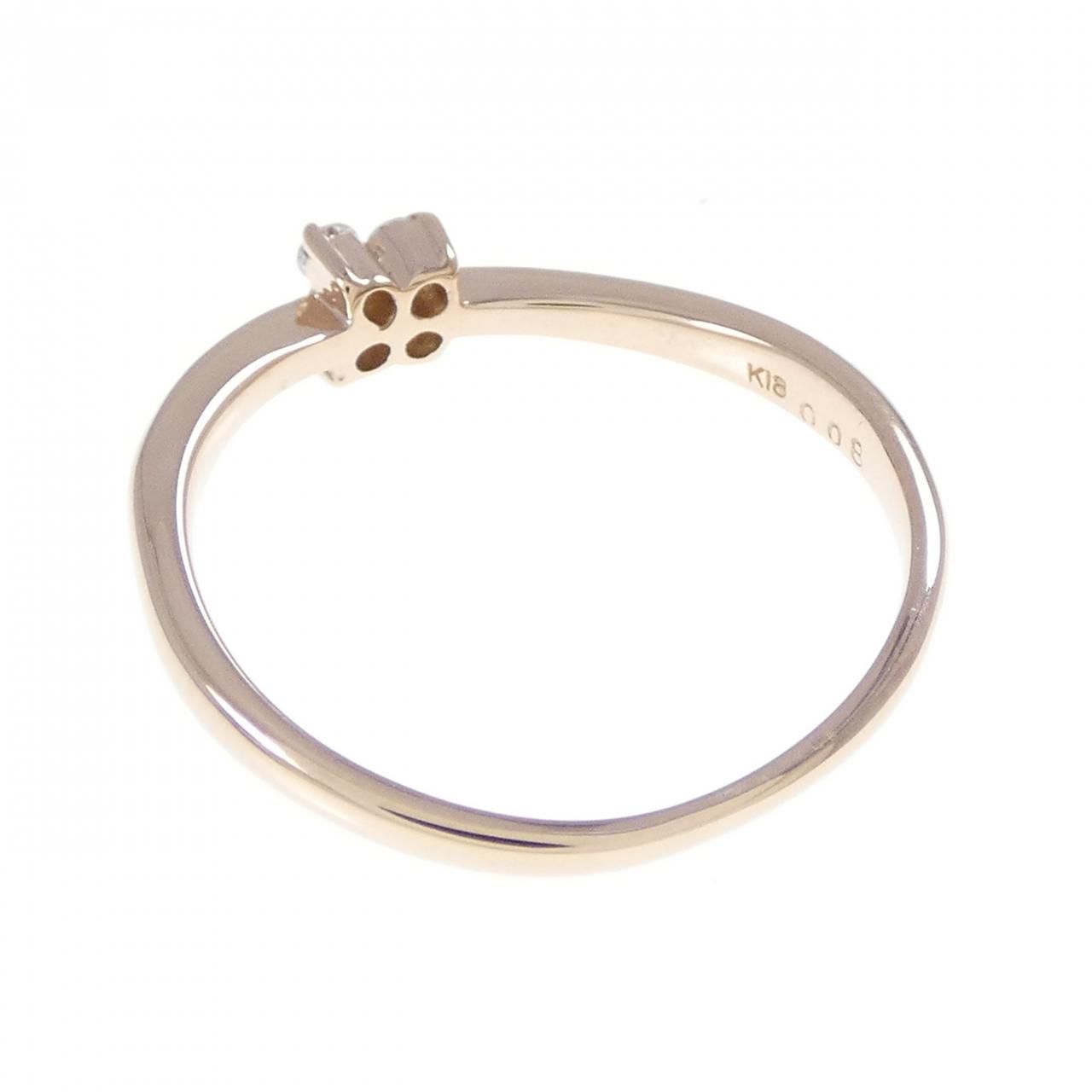 K18PG フラワー ダイヤモンド リング 0.08CT - メルカリ
