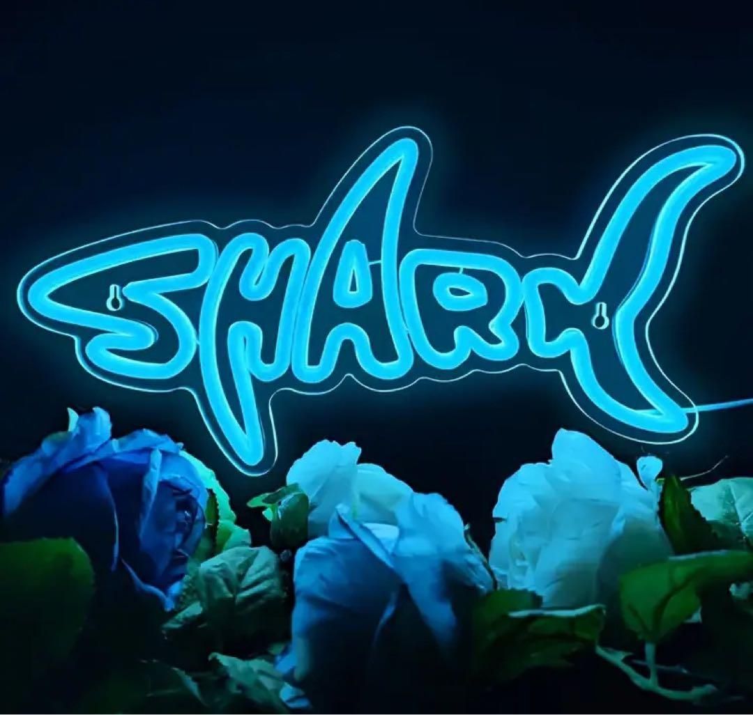 LED 照明 ネオンサイン シャーク ブルーオーシャン LED ライト アクアリウム