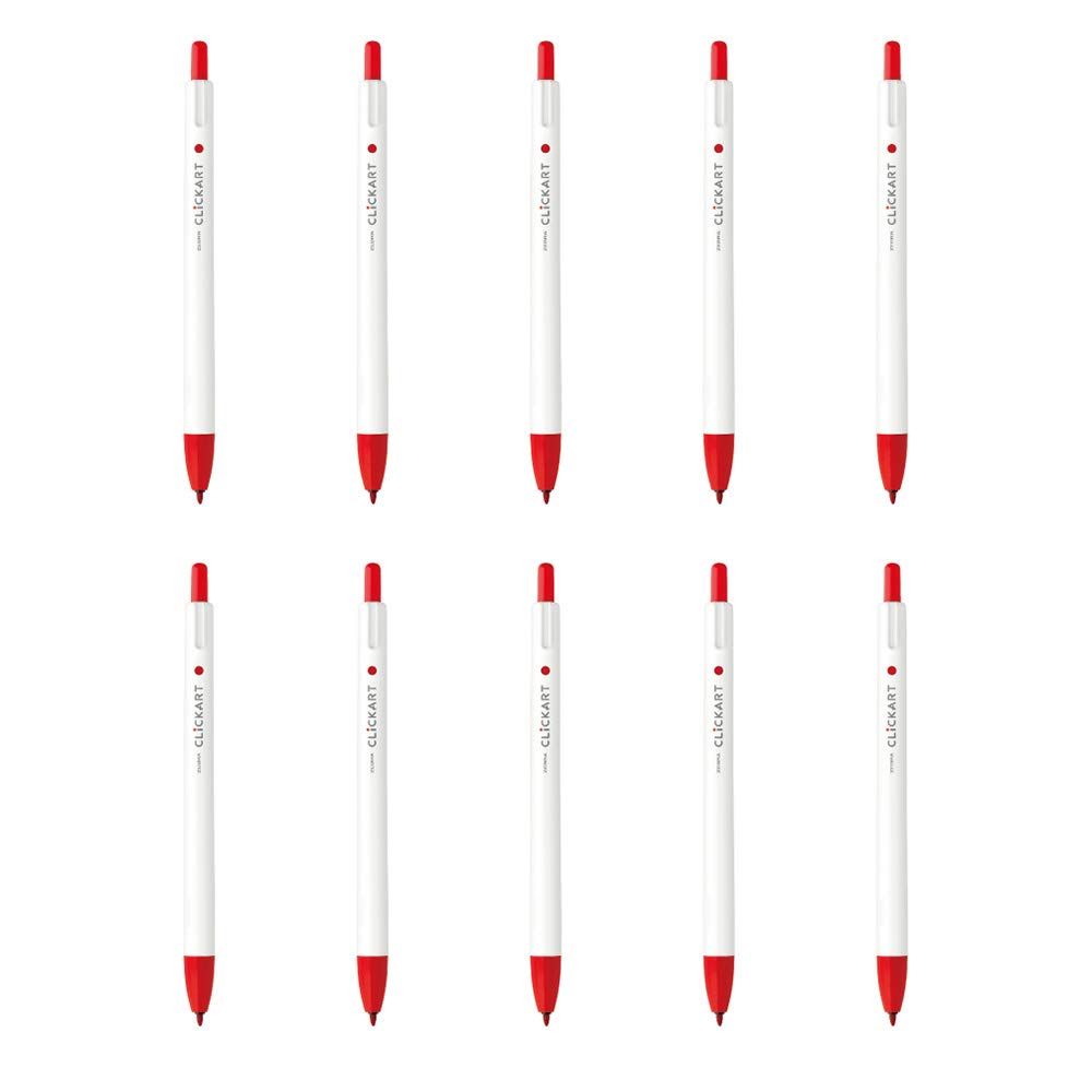 ゼブラ 水性ペン クリッカート 赤 10本 B-WYSS 22-R