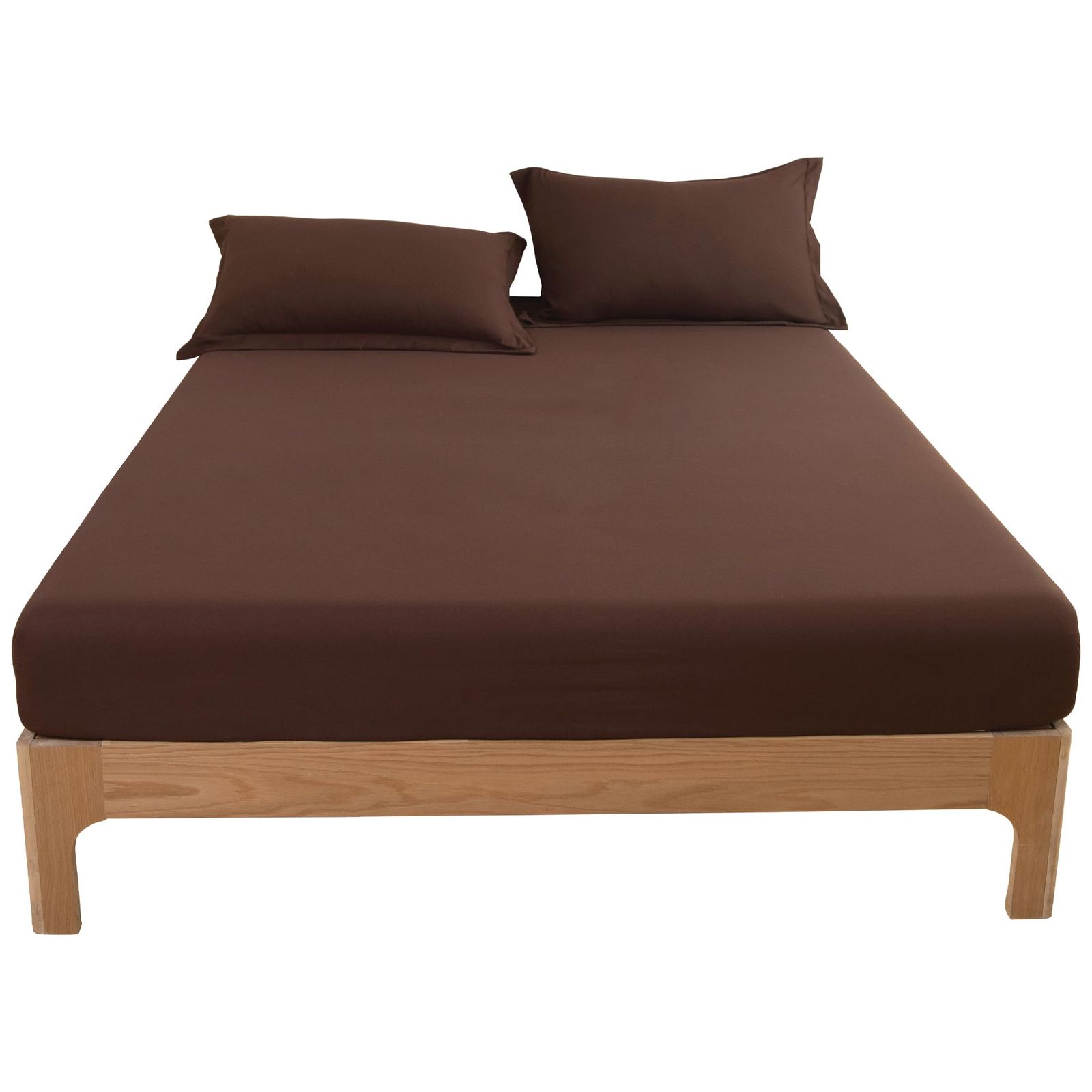 ボックスシーツ Lumimi セミダブル 120 200 cm ブラウン 吸水速乾 シーツ ベッドカバー 一体型ボックスシーツ マットレスカバー 着脱簡単 ズレにくい オールシーズン 厚さ5 cm～30 cmのマットレスに適しています