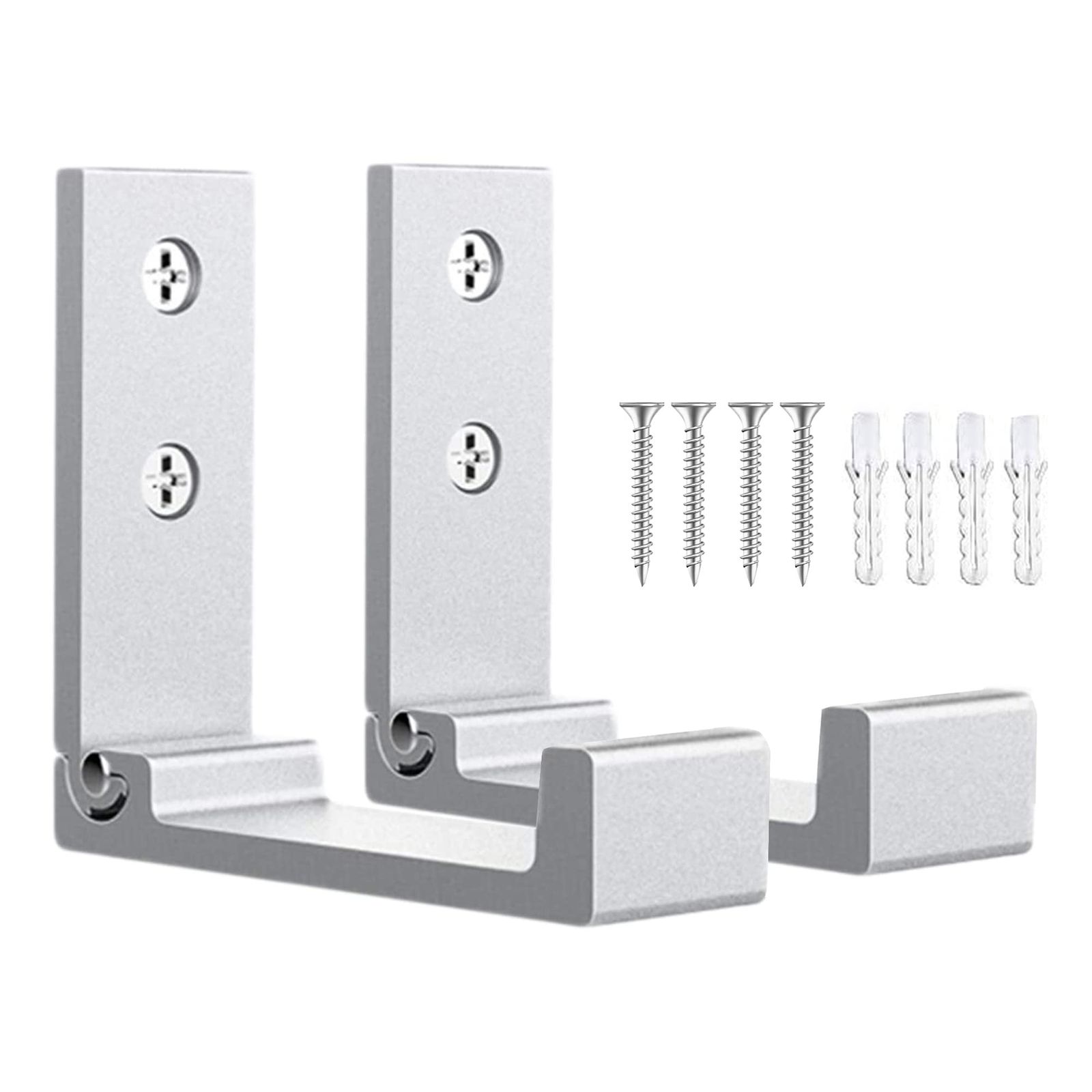 折りたたみ式ウォールフック VKOSHA 入り 折りたたみ式フック 耐荷重33ポンド|15 kg 壁取り付け 高耐久 錆びない アルミニウム合金 折りたたみ式コートフック 4本のネジ付き コート-バッグ-帽子を掛けるため 銀色