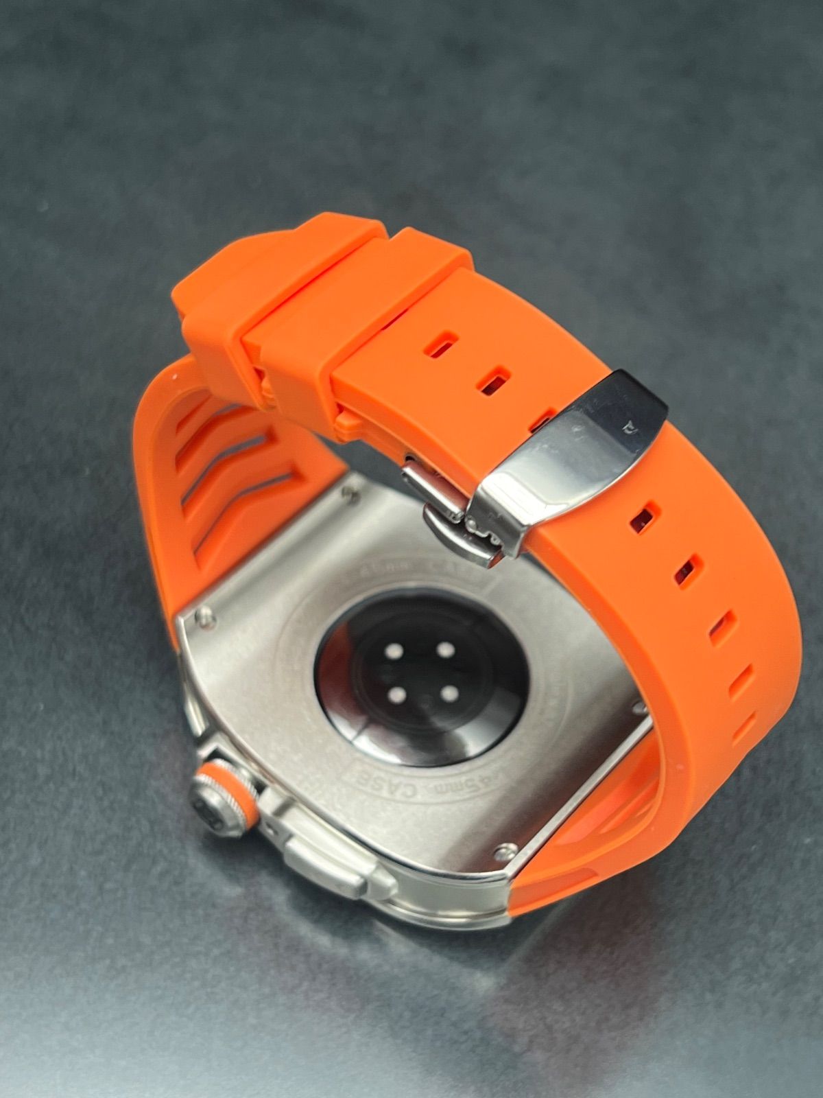  シルバーステンレスケース 45 mm 44 アップルウォッチ applewatch シリーズ453789 se ケース Apple Watchアクセサリー