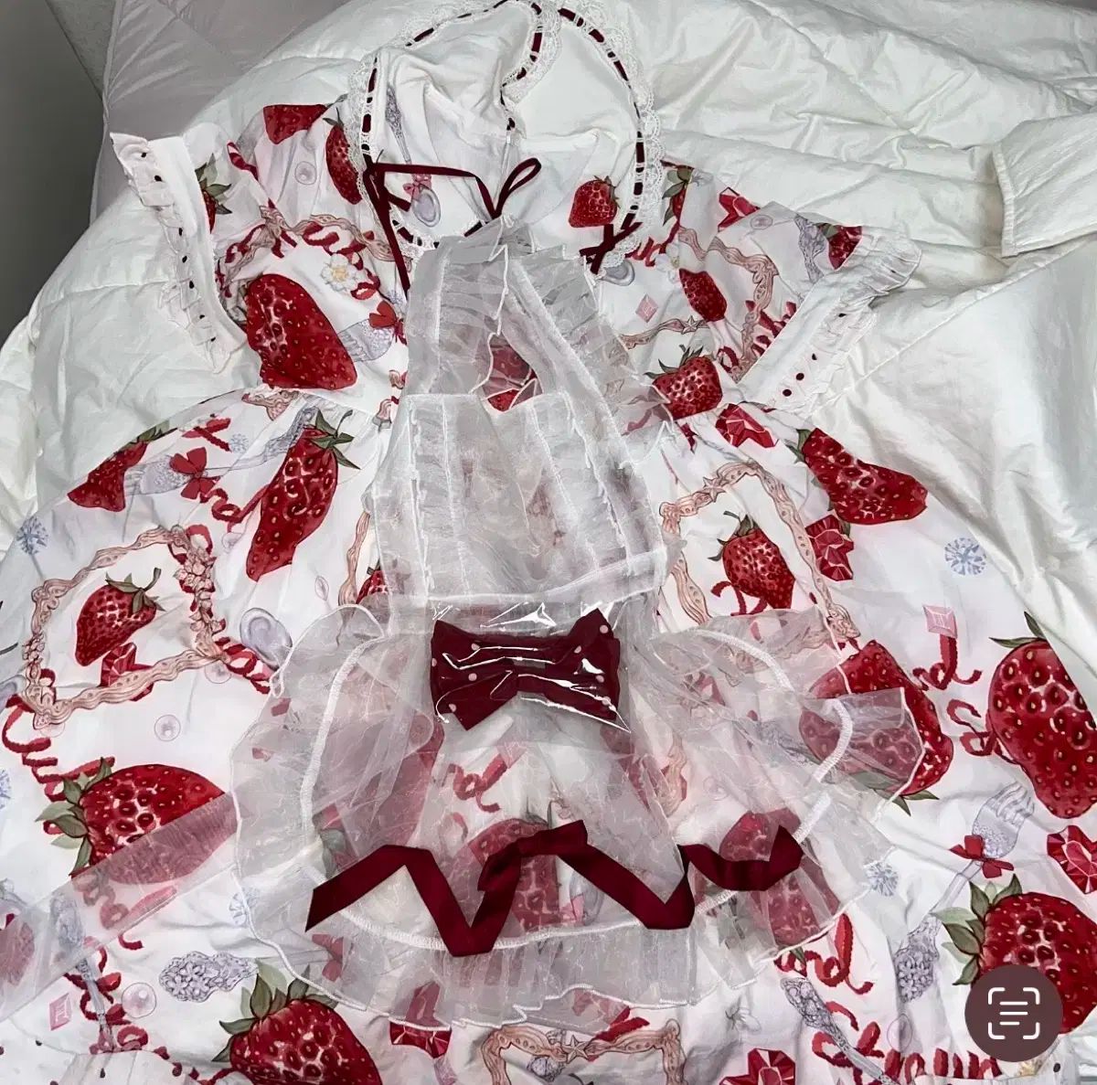 中ブ Felinae Cookie イチゴ ロリータ OP セット