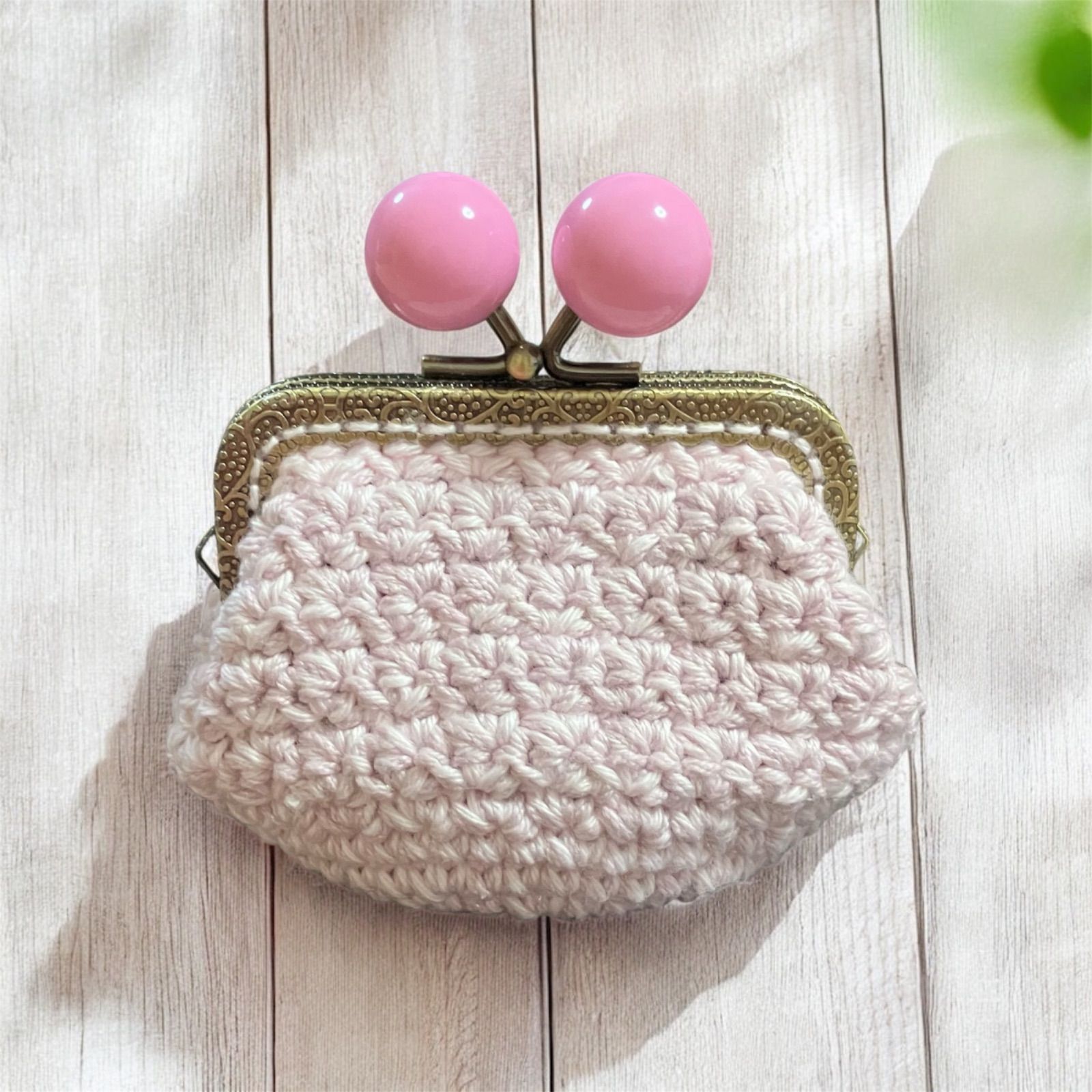 がま口 がま口ポーチ かぎ針編み 編み物