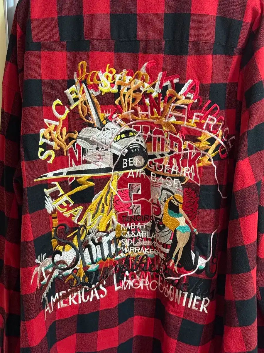 ダブルレット レッド ブラック CHECK シャツ