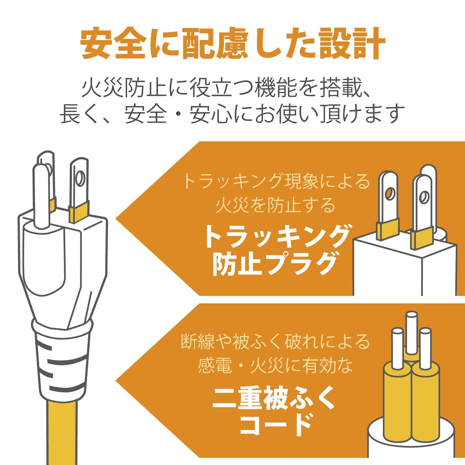 エレコム 電源タップ 5m ロング型 3ピン 6個口 抜け止め 過電流ブレーカー RoHS指令準拠 法人向け ライトグレー T-H0750OCPR MEBLE-SODAR_PL