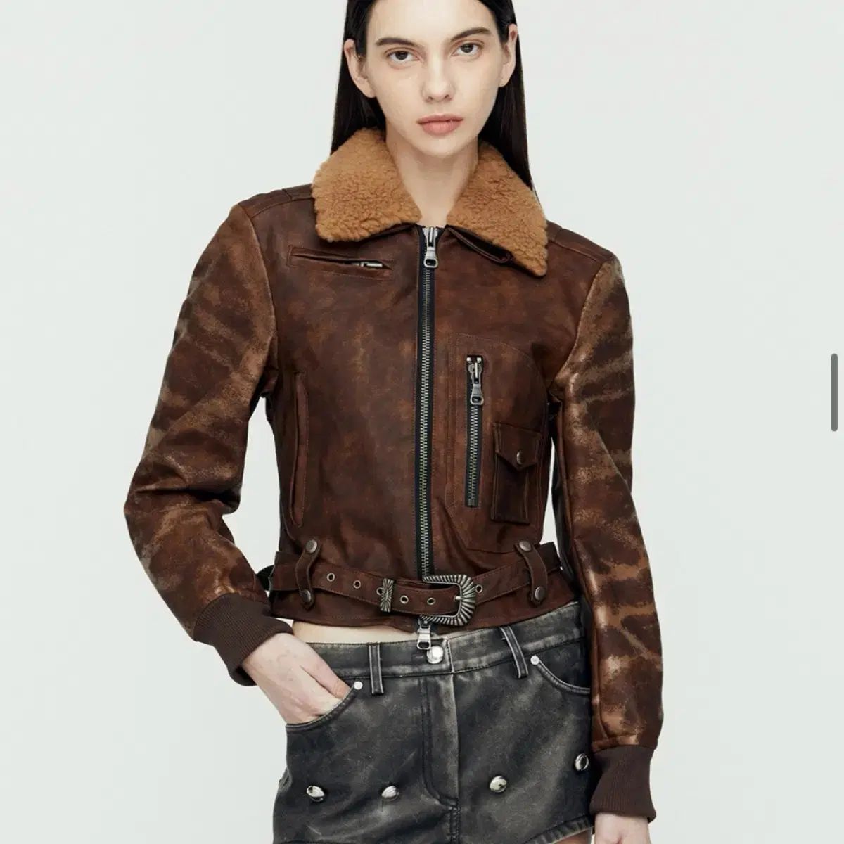 アンダーソンベル ADSB オースティン フォー シャーリング ジャケット awa546w BROWN