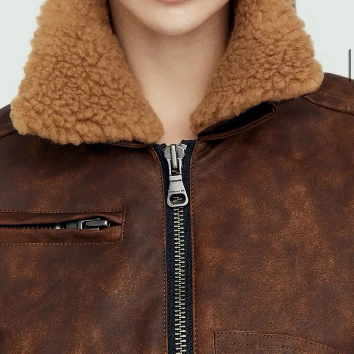 アンダーソンベル ADSB オースティン フォー シャーリング ジャケット awa546w BROWN