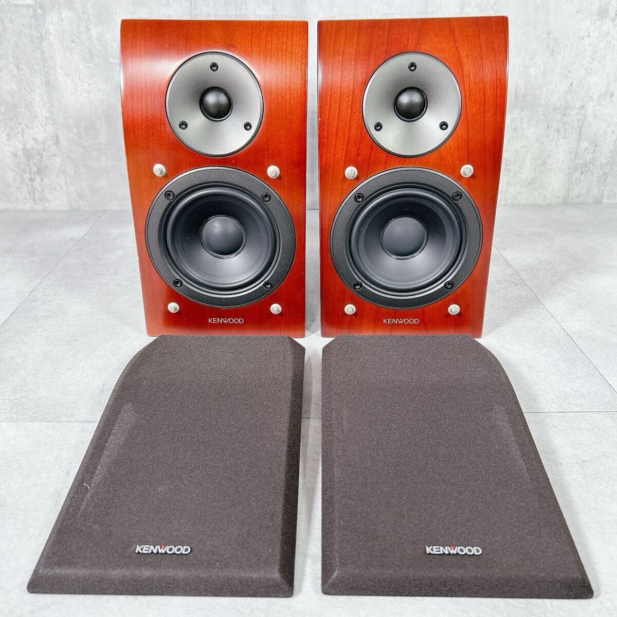 V128 KENWOOD ケンウッド LS-K1000 ペア スピーカーシステム 木目