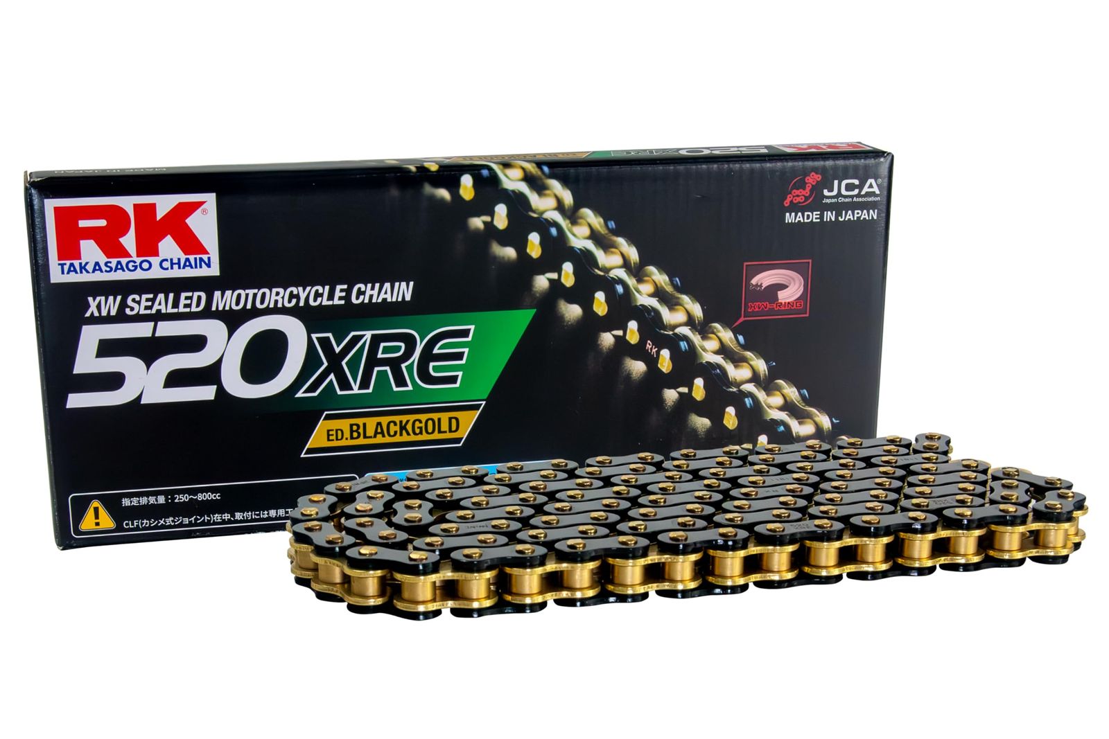 アールケー RK バイク用チェーン ED.BLACKGOLD ブラックゴールド BG520XRE 110L