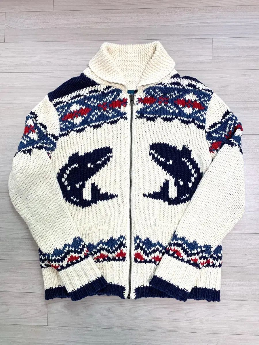 ポロラルフローレン ホエール アンカー ジップアップ ショール カーディガン