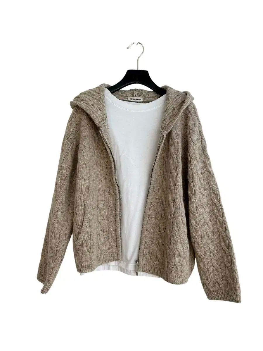 교신안함 엣더베이글 ケーブル ジップアップ カーディガン - ジッパー ツーウェイ
